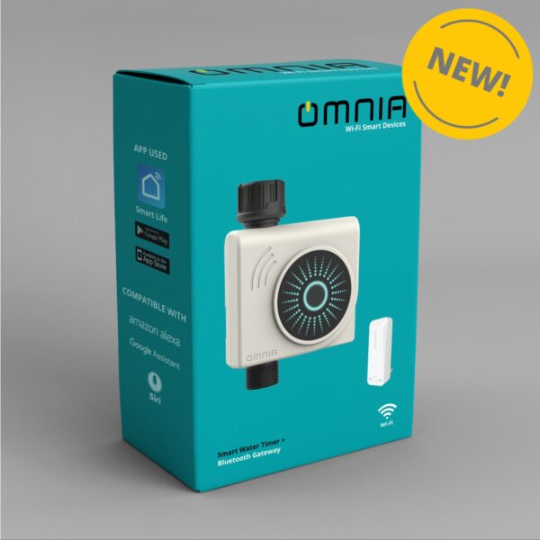 Temporizador de Riego Omnia + Gateway Bluetooth Inteligente WiFi