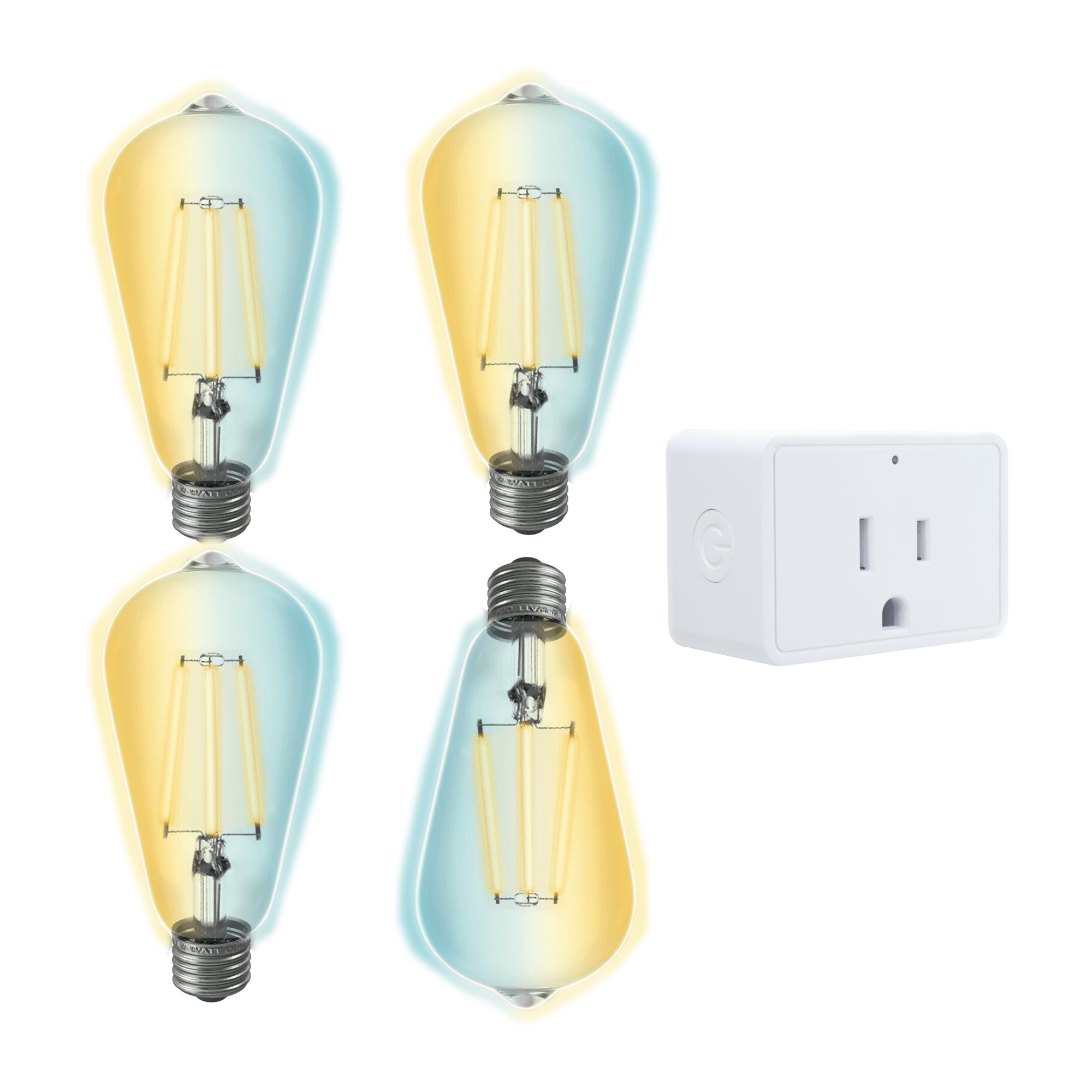 Combo 4: 2 Bombillo Led Vintage X2 + Enchufe Inteligente Gratis Omnia