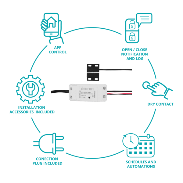 Controlador de puerta de garaje Omnia inteligente WiFi - Kit Completo - Image 7