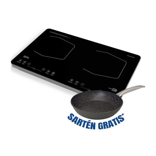 Plantilla de inducción Royal Crown 2 discos 1800W + sartén gratis