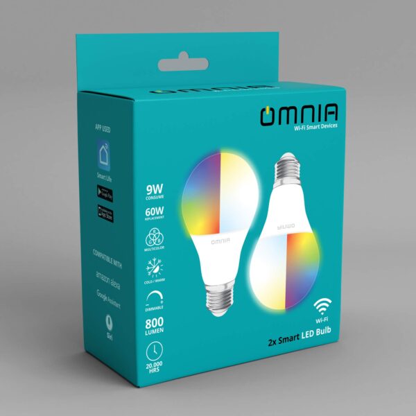 Bombillo LED Omnia RGB+CW  Inteligente WiFi - 2Pack - Image 4