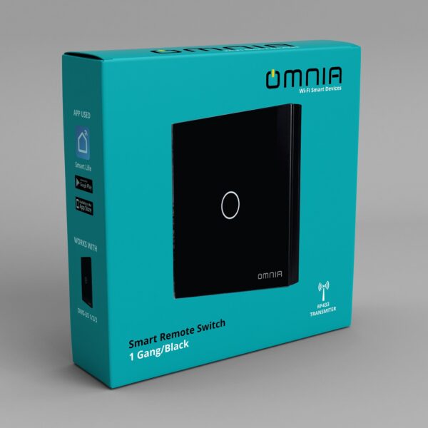 Apagador (Auxiliar) Inalámbrico Omnia RF 1 Vía - Image 3