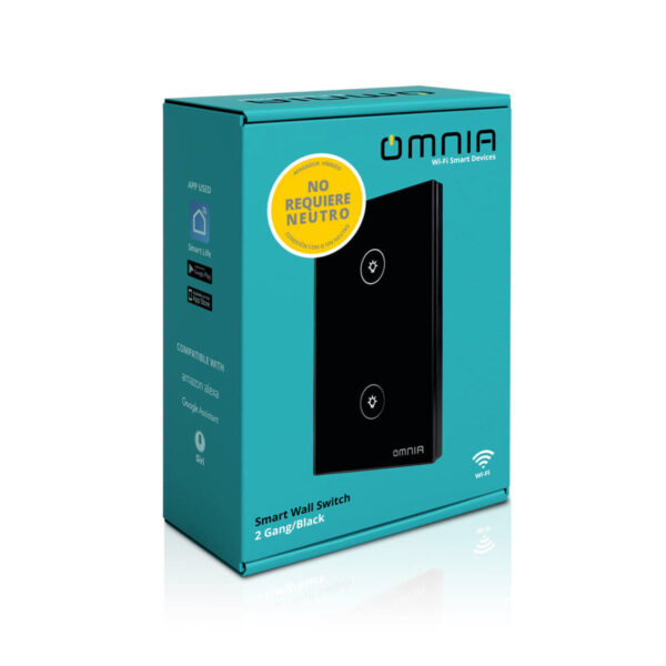 Apagador Inteligente Omnia híbrido WiFi/RF 2 Vías - Image 3