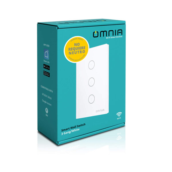 Apagador Inteligente Omnia híbrido WiFi/RF 3 Vías