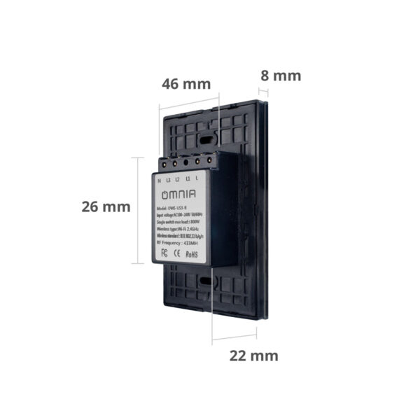 Apagador Inteligente Omnia híbrido WiFi/RF 3 Vías - Image 7