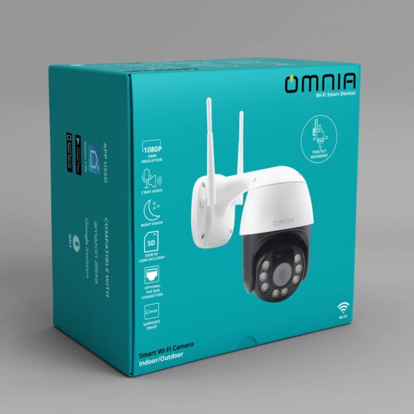Camara Omnia PTZ  Inteligente WiFi Interior y Exterior