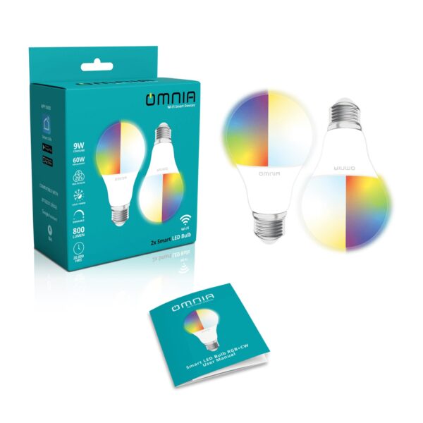 Bombillo LED Omnia RGB+CW  Inteligente WiFi - 2Pack - Image 3