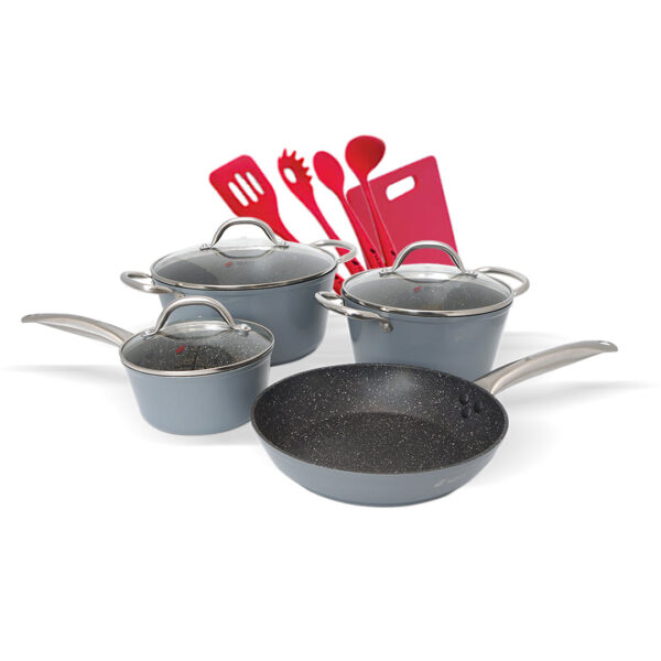 Juego de Ollas Monix Mármol Gris 12pzs