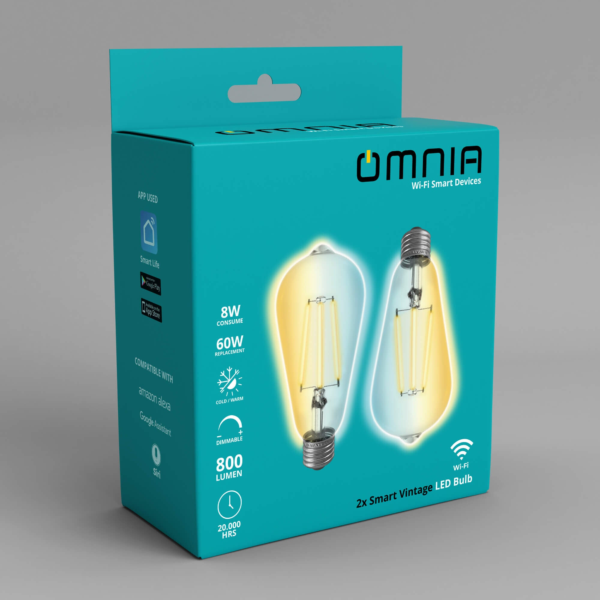 Bombillo Vintage Omnia CW Inteligente WiFi - 2Pack