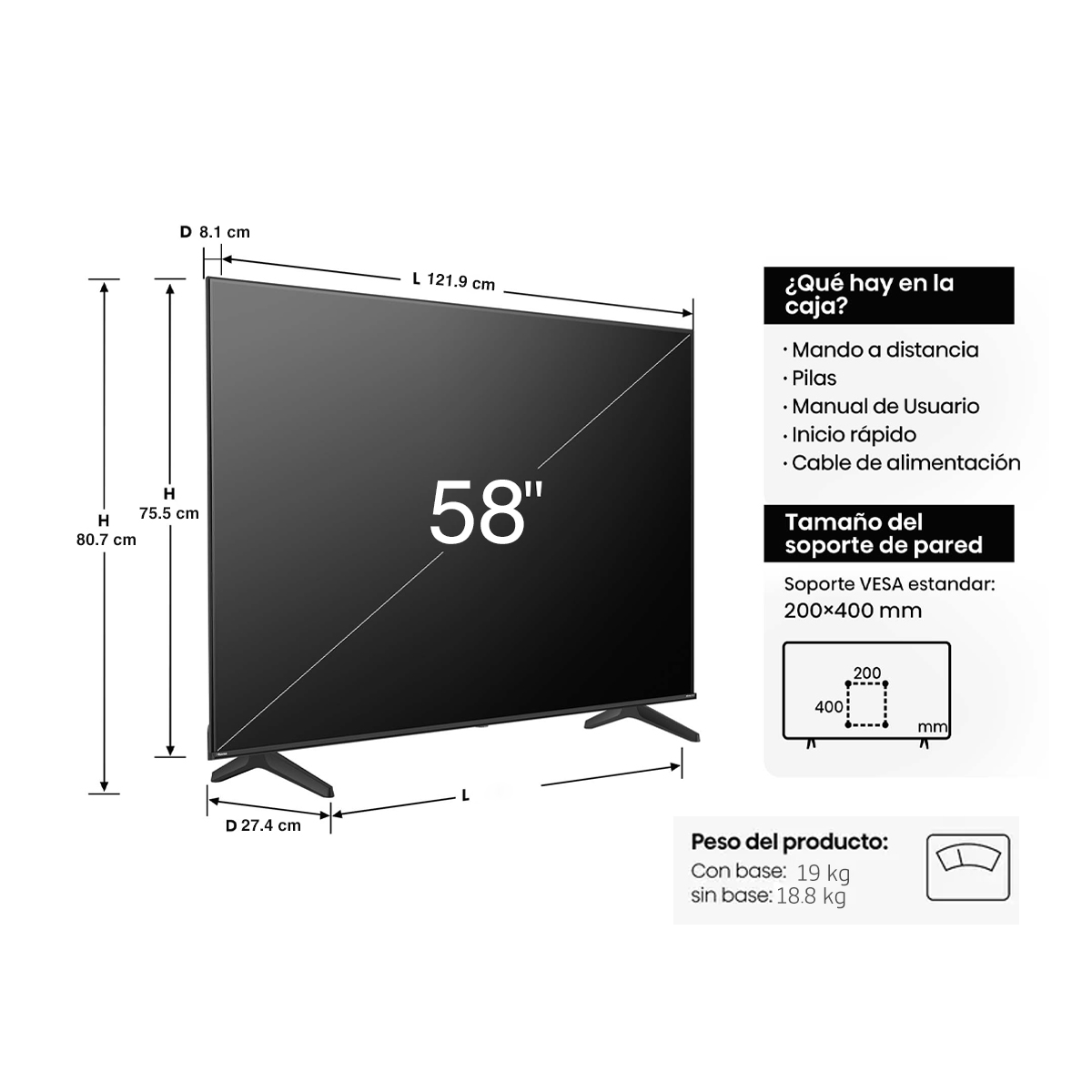 Pantalla QLED Hisense Smart 4K UHD - 58" - Image 5