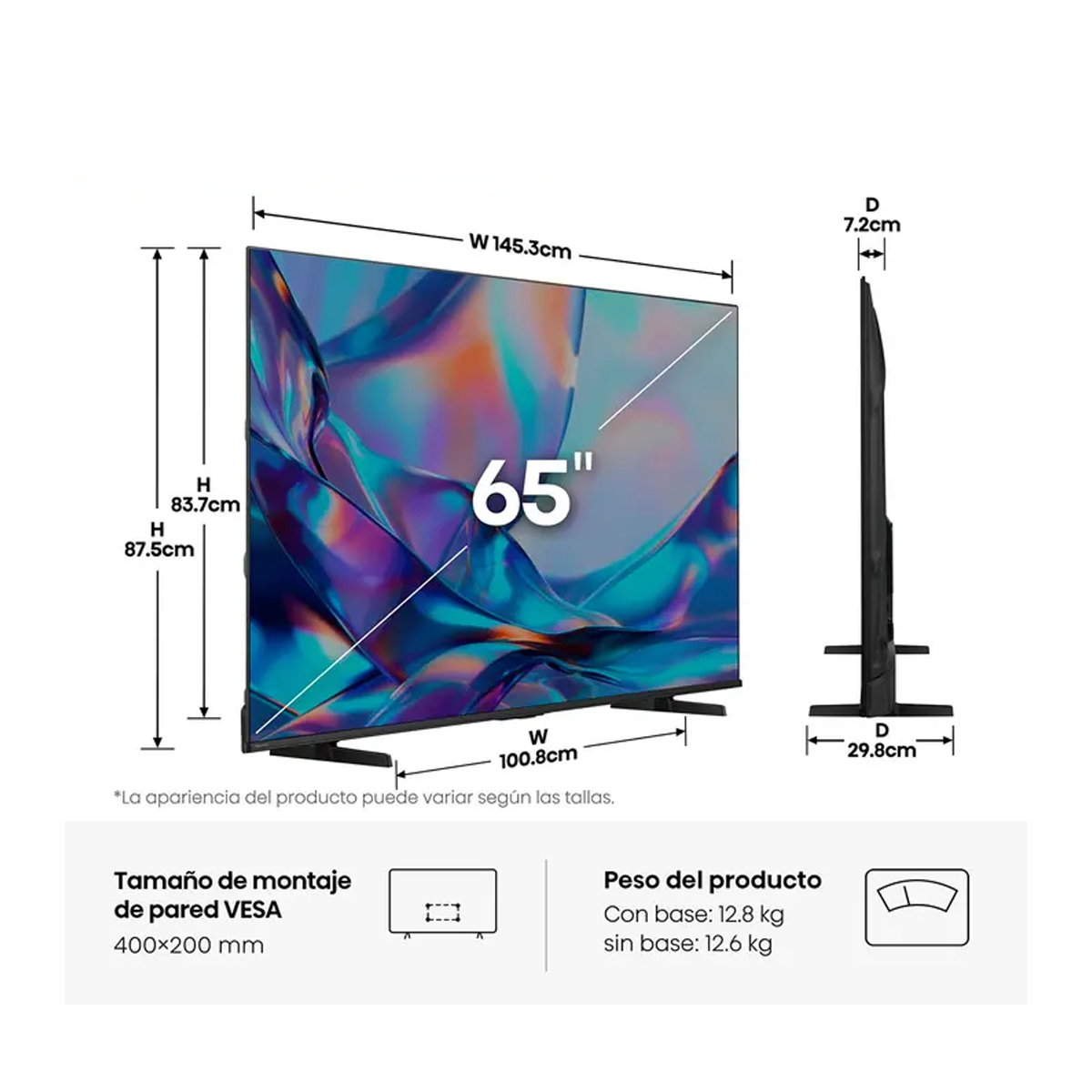 Pantalla QLED Hisense Smart 4K UHD - 65" - Image 4