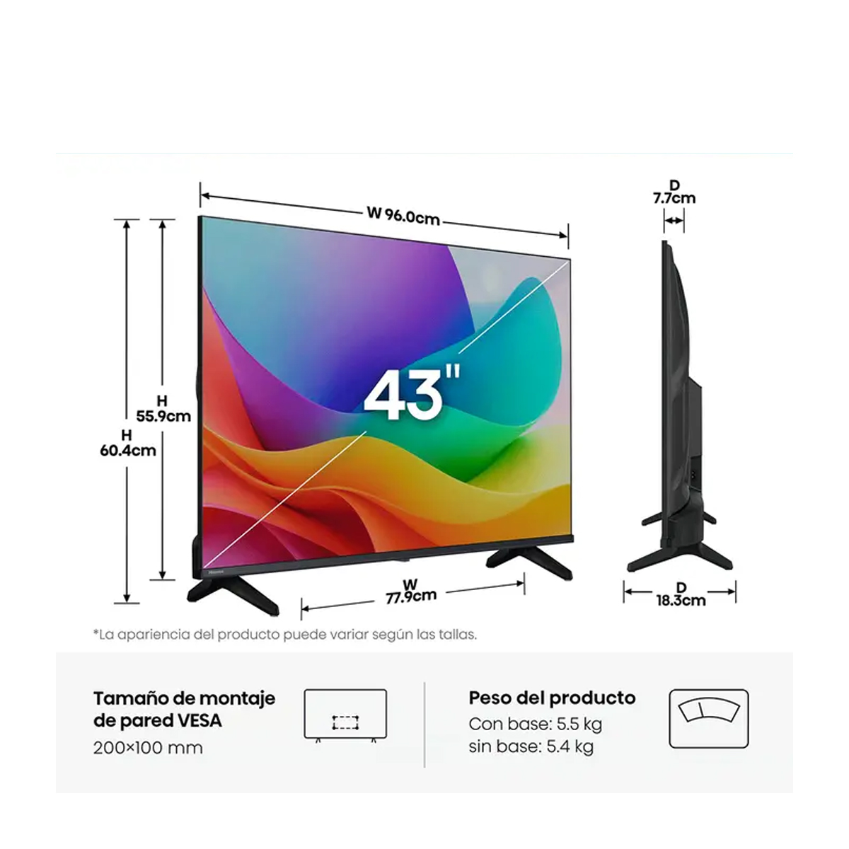 Pantalla QLED Hisense Smart FHD - 43" - Image 4