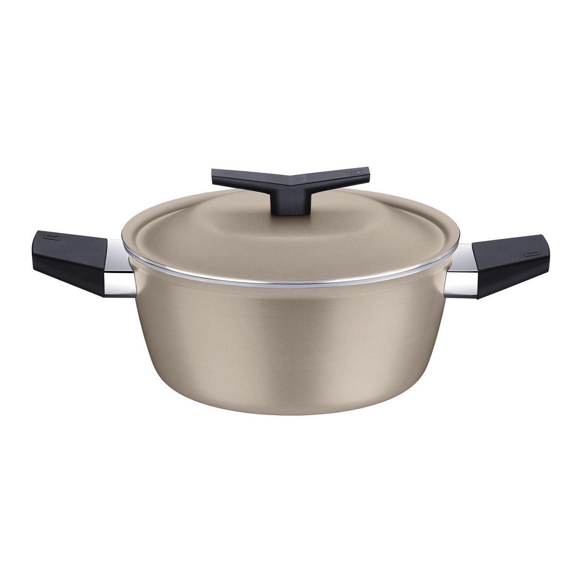 Olla con Tapa Tramontina Antiadherente Starflon Excellent Arena- 24cm