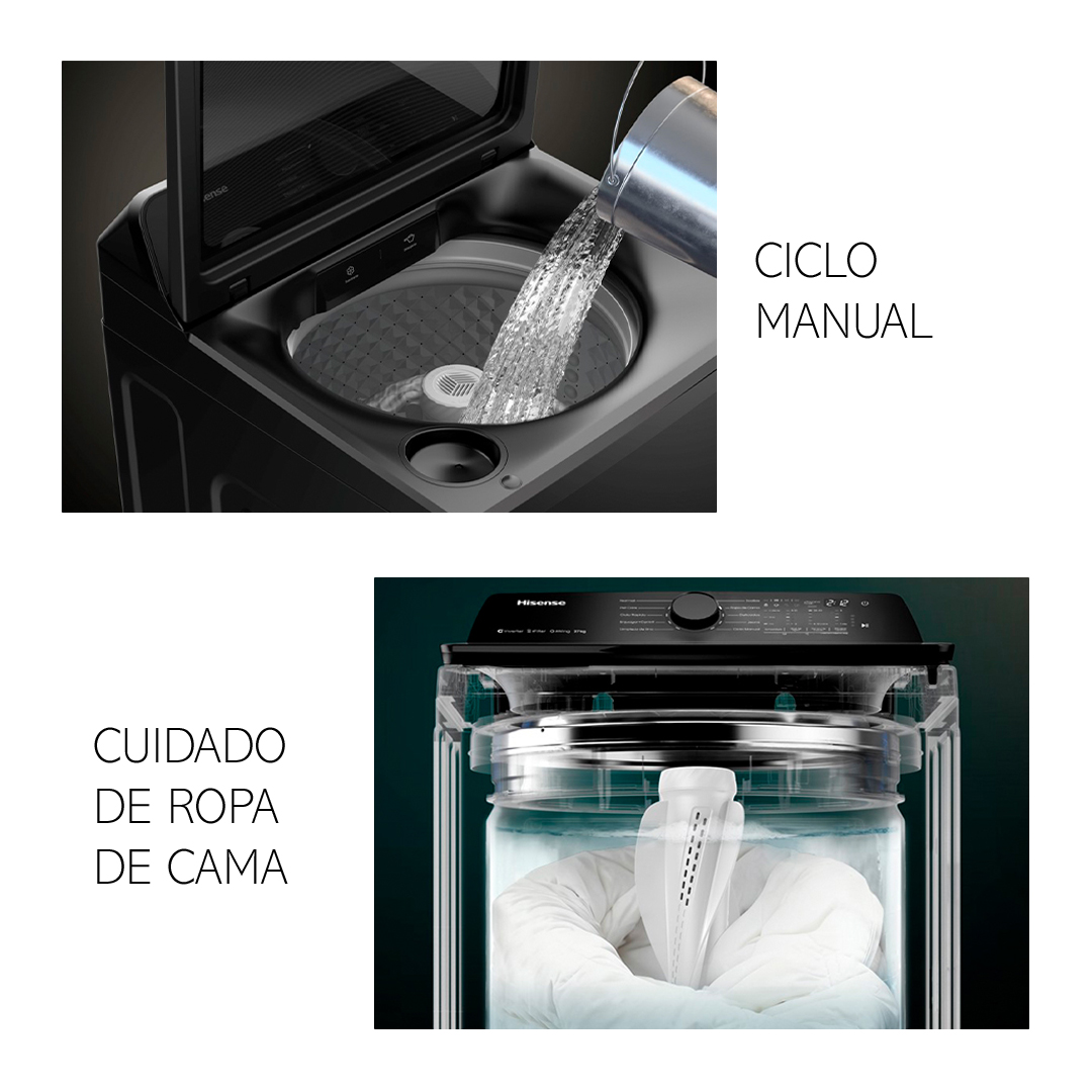 Lavadora automática HISENSE Carga Superior - 27 Kg - Image 9